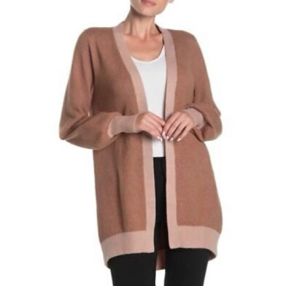 14th & Union Sweaters - 14th and Union tan and pink cardigan sweater Nordstrom large